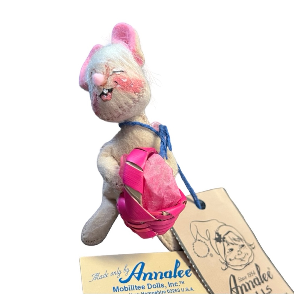 Vintage Annalee Dolls 3" Easter Bunny 1996 Eyes Closed #0500‎ With Tags